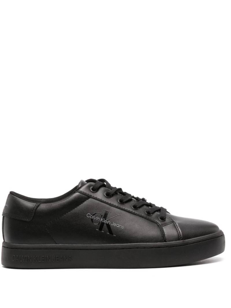 Calvin Klein Jeans logo-embossed leather sneakers - Black von Calvin Klein Jeans