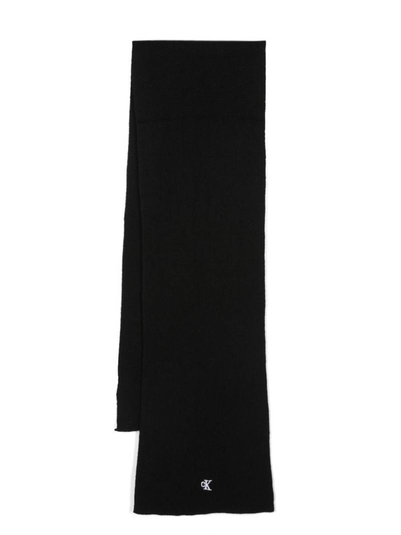 Calvin Klein Jeans logo-embroidered scarf - Black von Calvin Klein Jeans