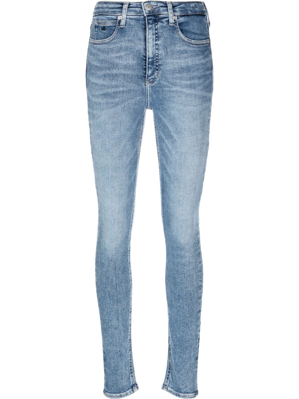 Calvin Klein Jeans logo-embroidered skinny jeans - Blue von Calvin Klein Jeans