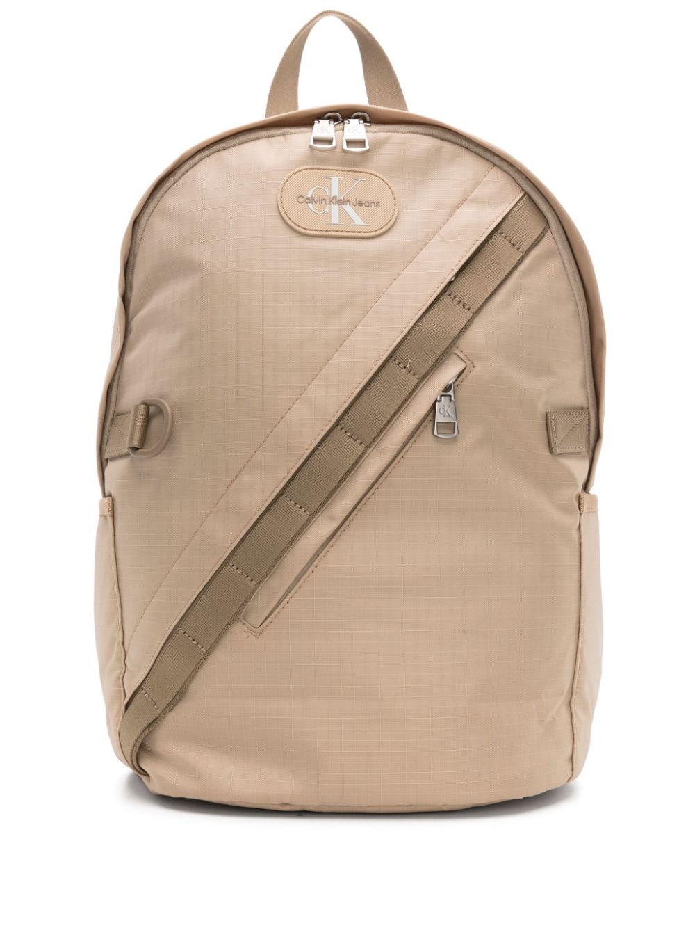 Calvin Klein Jeans logo-patch ripstop backpack - Neutrals von Calvin Klein Jeans