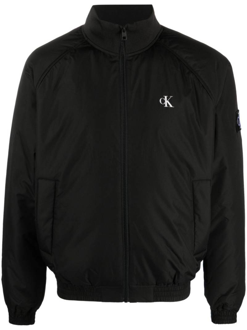 Calvin Klein Jeans logo-patch zip-up windbreaker - Black von Calvin Klein Jeans