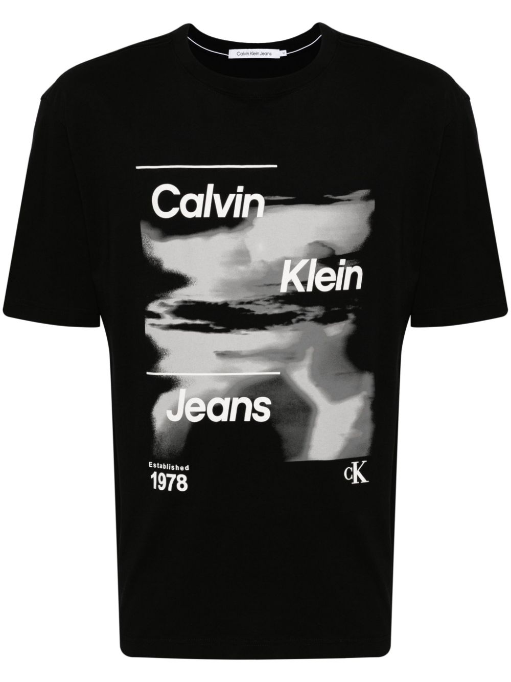 Calvin Klein Jeans logo-print cotton T-shirt - Black von Calvin Klein Jeans