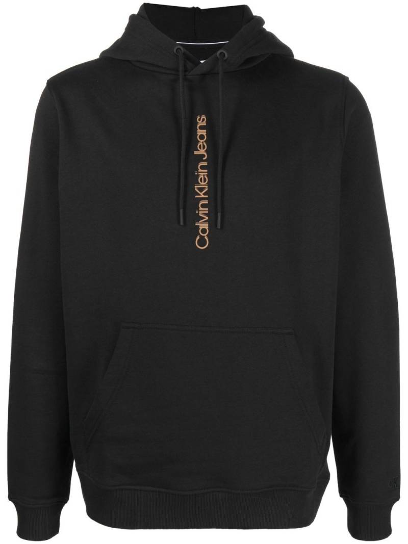 Calvin Klein Jeans logo-print cotton hoodie - Black von Calvin Klein Jeans