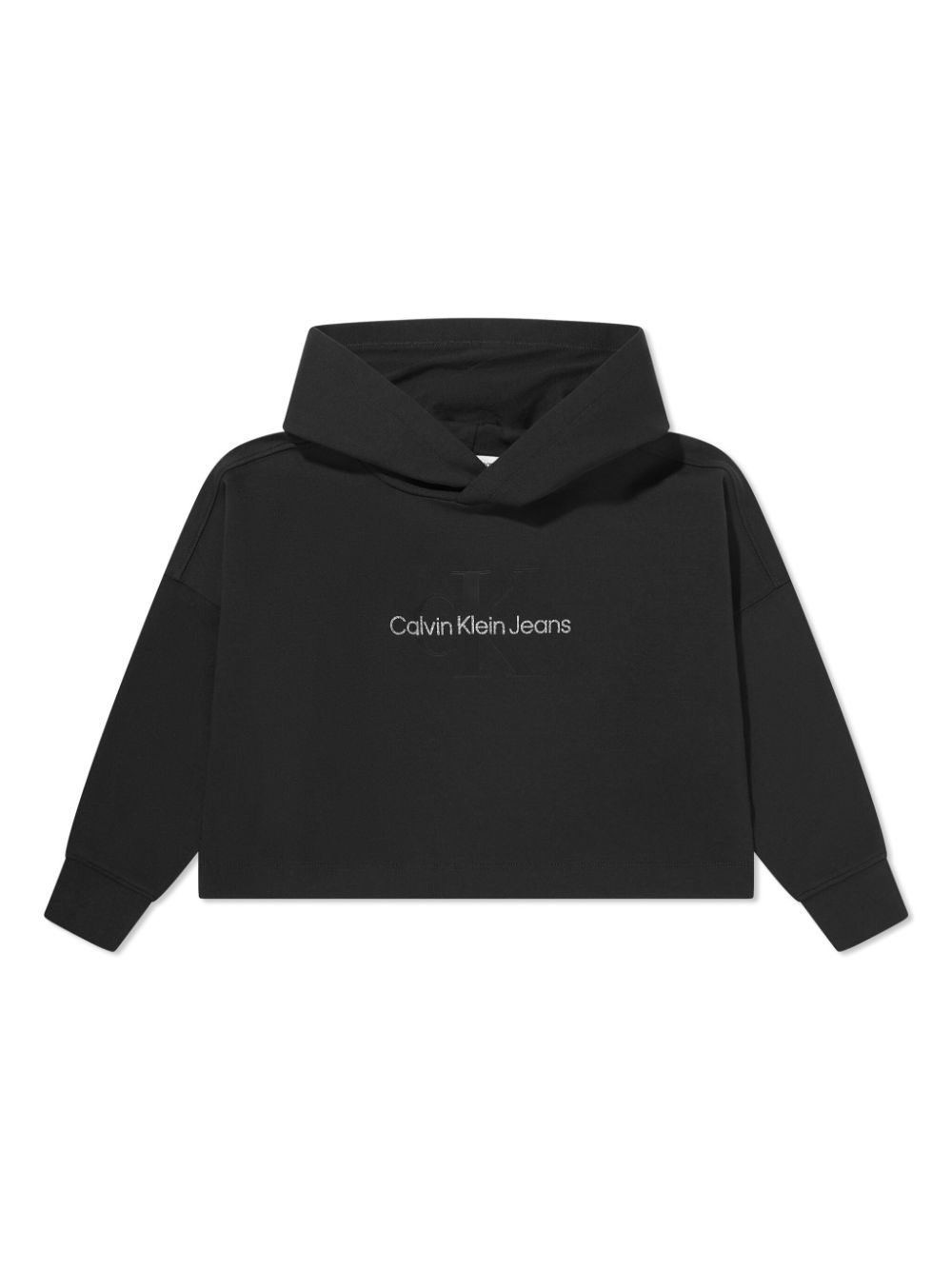 Calvin Klein Jeans logo-print cropped hoodie - Black von Calvin Klein Jeans