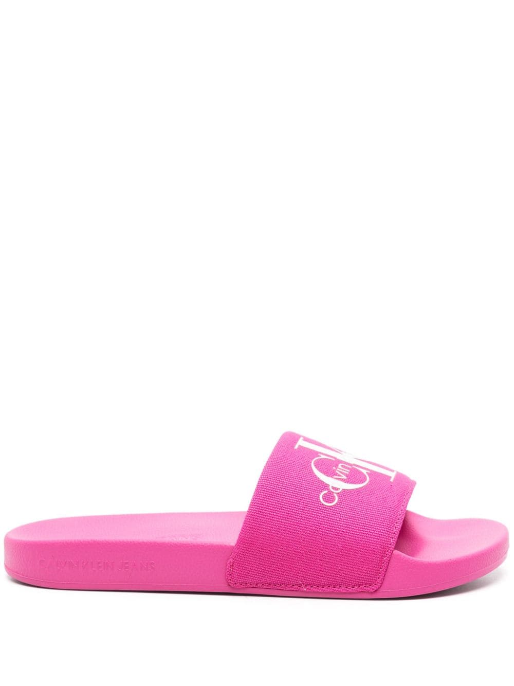 Calvin Klein Jeans logo-print flat slides - Pink von Calvin Klein Jeans