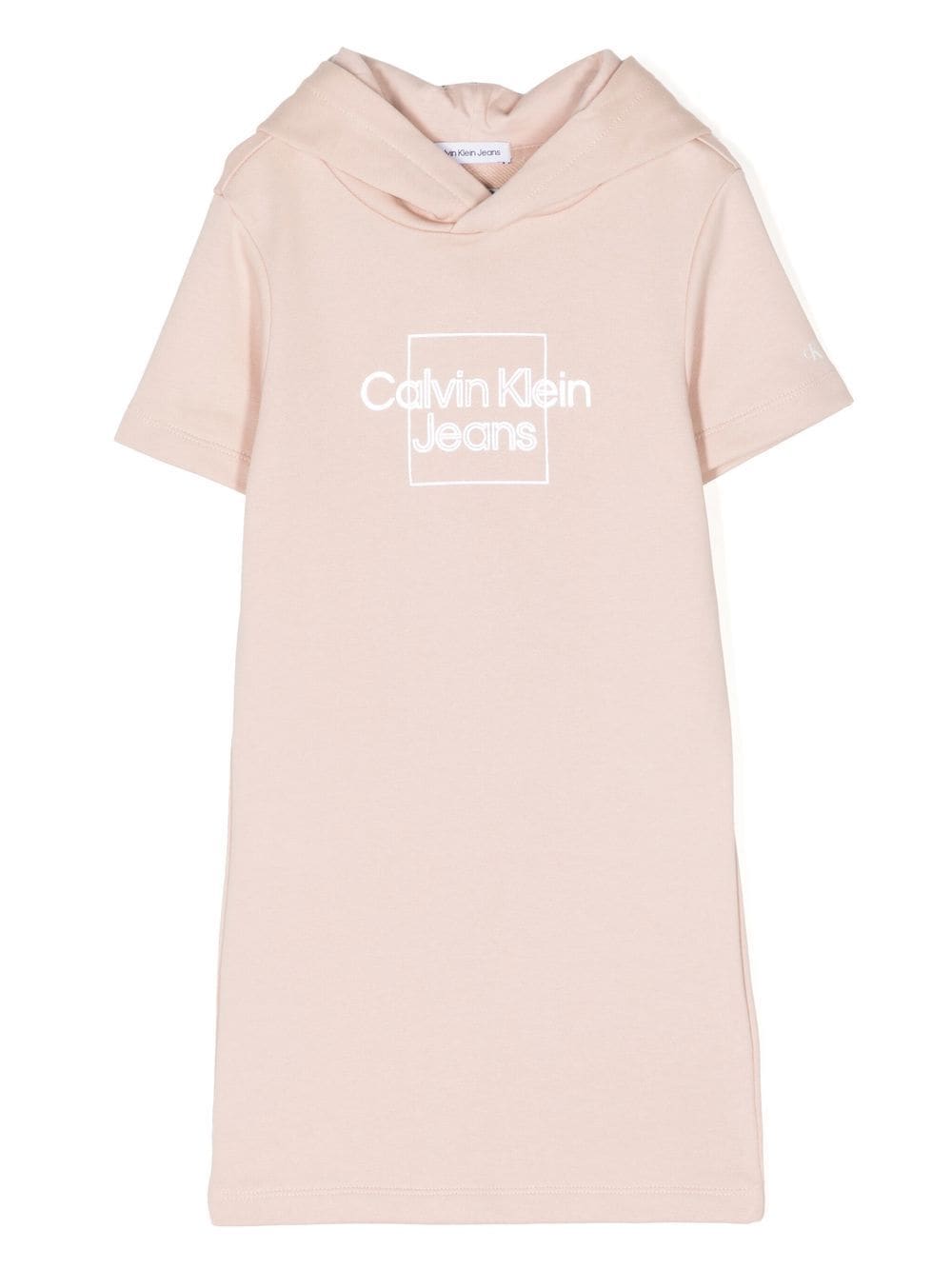 Calvin Klein Jeans logo-print hoodie dress - Pink von Calvin Klein Jeans