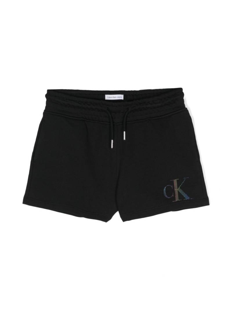 Calvin Klein Jeans logo-print track shorts - Black von Calvin Klein Jeans