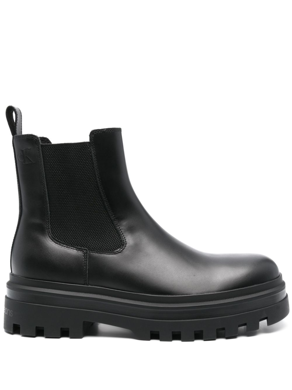 Calvin Klein Jeans lug-sole leather boots - Black von Calvin Klein Jeans