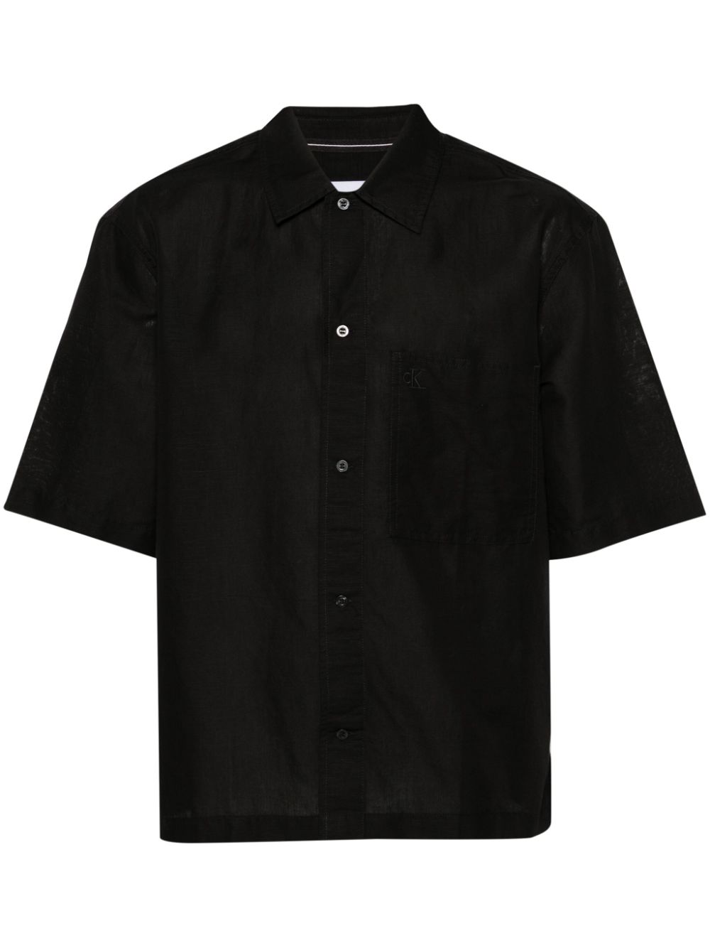 Calvin Klein Jeans patch-pocket short-sleeve shirt - Black von Calvin Klein Jeans