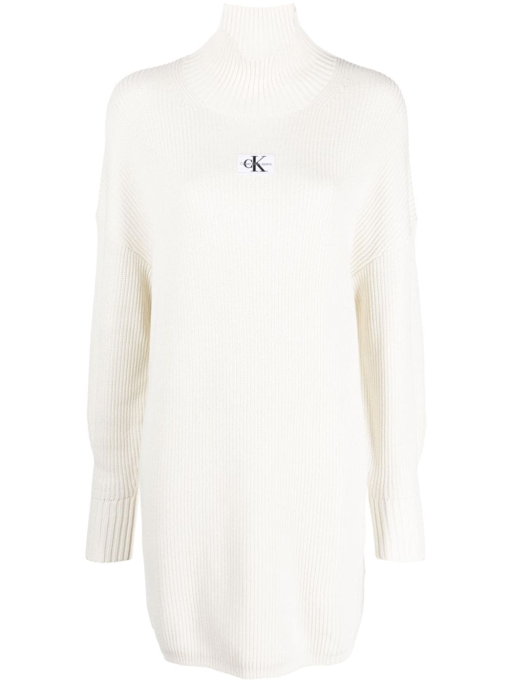 Calvin Klein Jeans ribbed-knit jumper dress - White von Calvin Klein Jeans