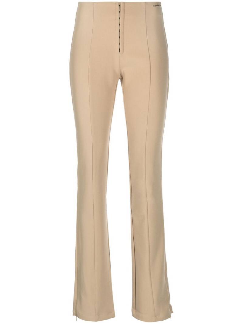 Calvin Klein Jeans slim-cut high-waist trousers - Neutrals von Calvin Klein Jeans