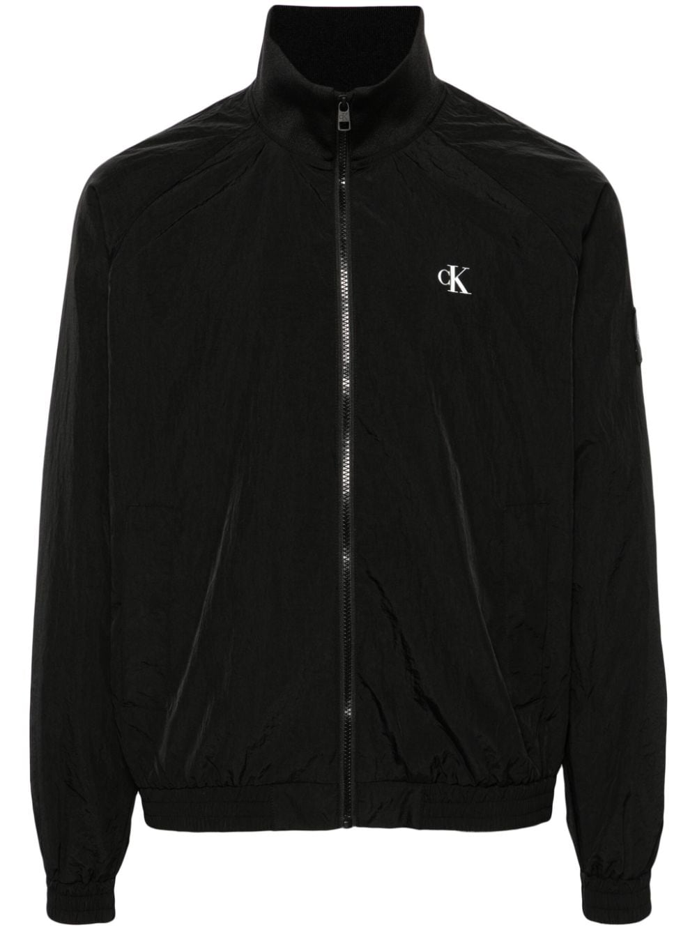 Calvin Klein Jeans zip-up crinkled bomber jacket - Black von Calvin Klein Jeans