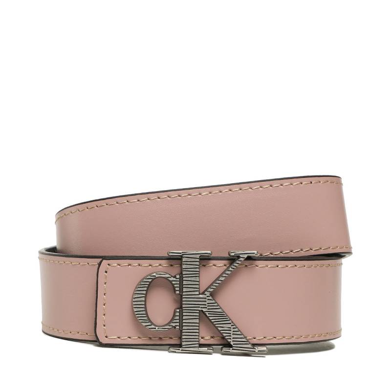 Damengürtel Calvin Klein Jeans Mono Hardware Leather Belt 30mm K60K610364 Rosa von Calvin Klein Jeans