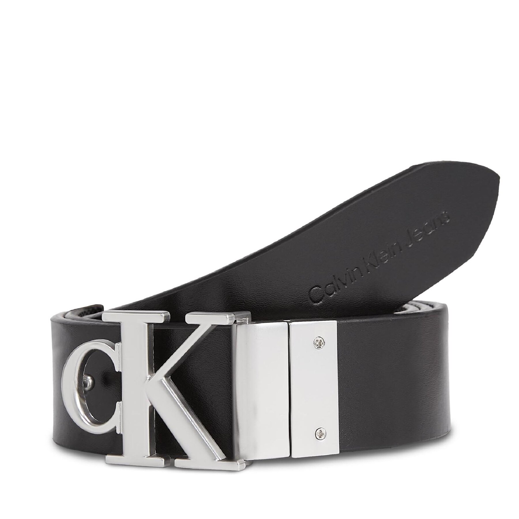 Damengürtel Calvin Klein Jeans Round Mono Pl Rev Lthr Belt 30Mm K60K611489 Schwarz von Calvin Klein Jeans