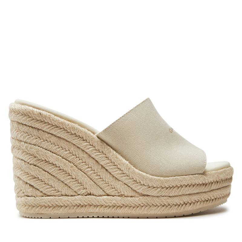 Espadrilles Calvin Klein Jeans Slide Wedge Rope Sandal Ml Btw YW0YW01356 Écru von Calvin Klein Jeans