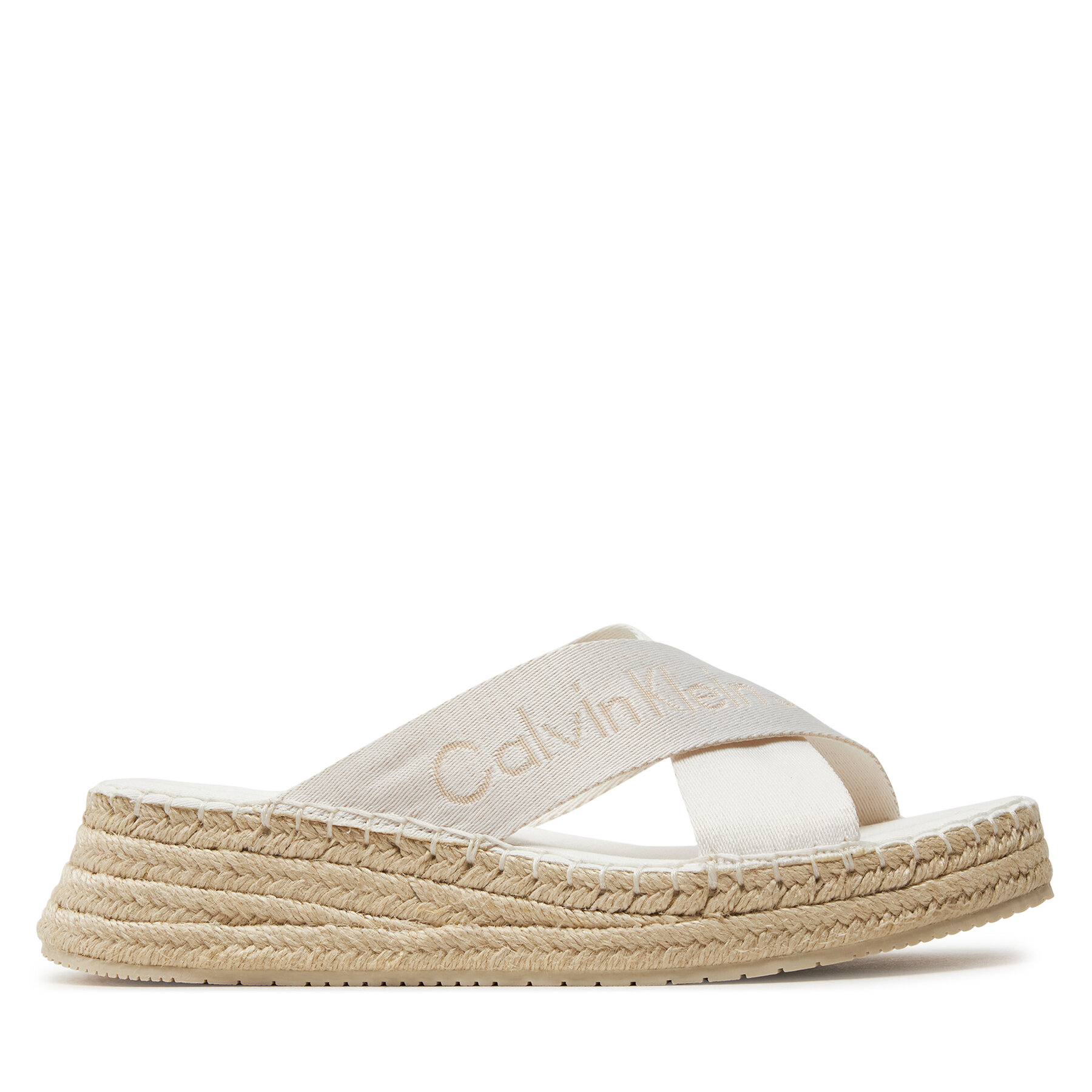 Espadrilles Calvin Klein Jeans Sporty Wedge Rope Sandal Mr YW0YW01364 Weiß von Calvin Klein Jeans