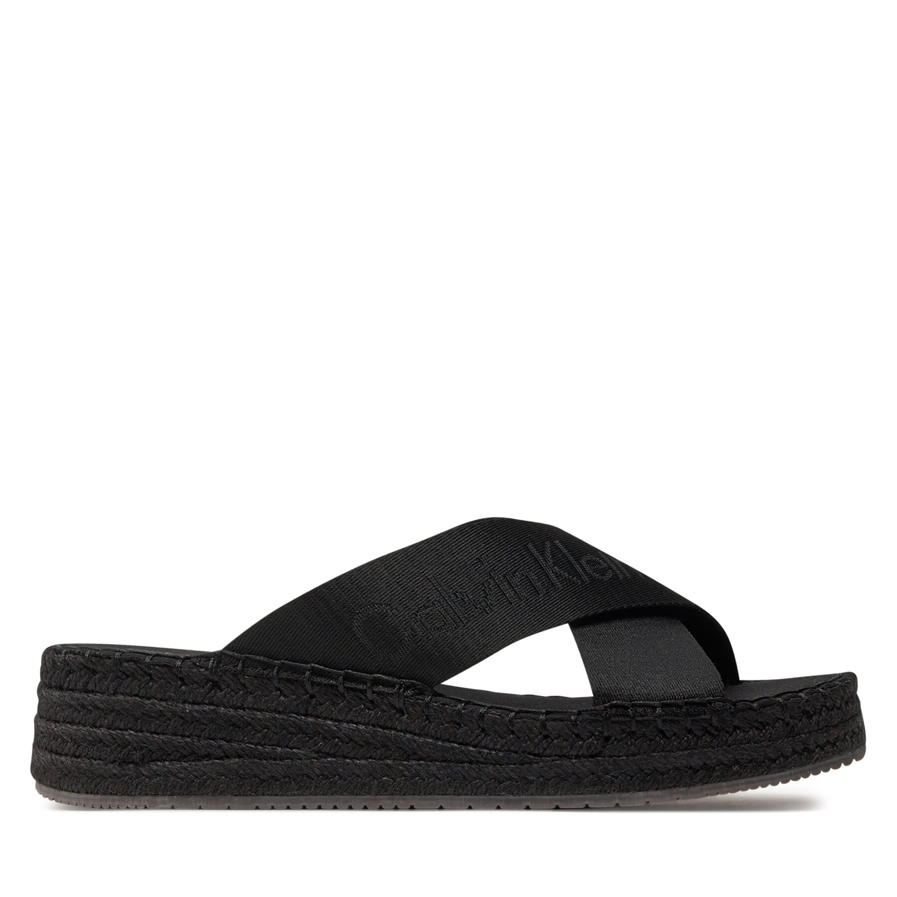 Espadrilles Calvin Klein Jeans Sporty Wedge Rope Sandal Mr YW0YW01364 Schwarz von Calvin Klein Jeans