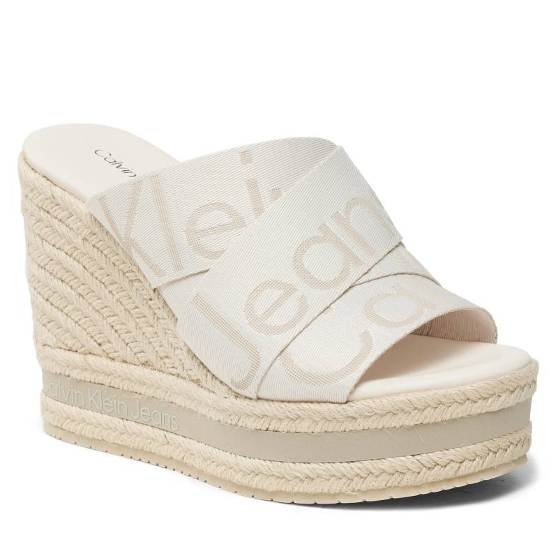 Espadrilles Calvin Klein Jeans Wedge Sandal Webbing YW0YW00961 Écru von Calvin Klein Jeans