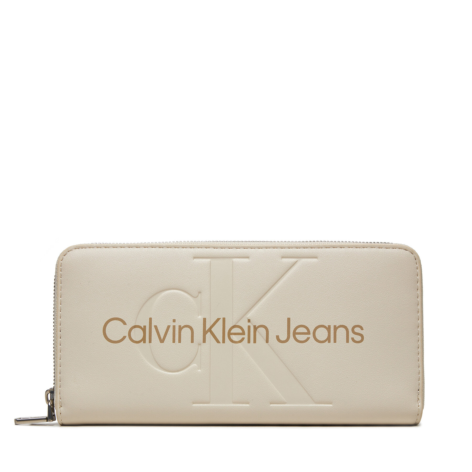 Große Damen Geldbörse Calvin Klein Jeans K60K607634 Écru von Calvin Klein Jeans