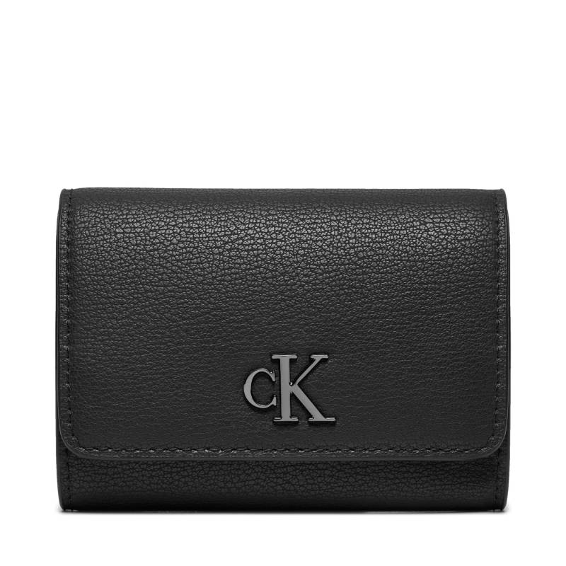 Große Damen Geldbörse Calvin Klein Jeans Minimal Monogram Med K60K612376 Schwarz von Calvin Klein Jeans