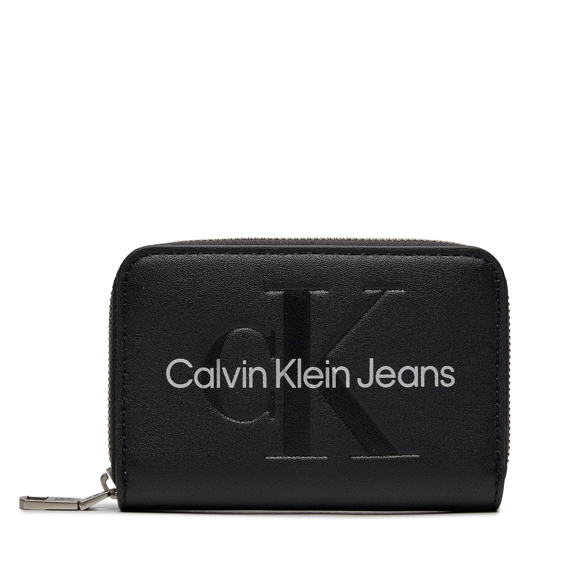 Große Damen Geldbörse Calvin Klein Jeans Sculpted Med Zip Around Mono K60K607229 Schwarz von Calvin Klein Jeans