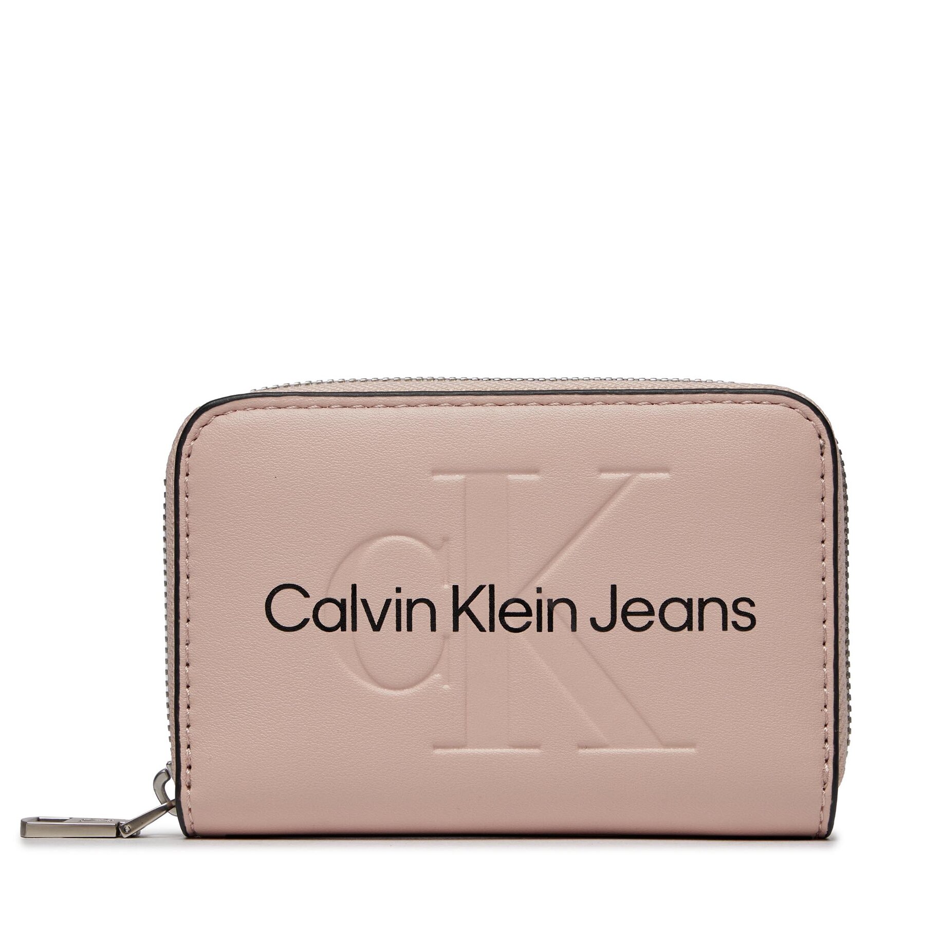 Große Damen Geldbörse Calvin Klein Jeans Sculpted Med Zip Around Mono K60K607229 Rosa von Calvin Klein Jeans