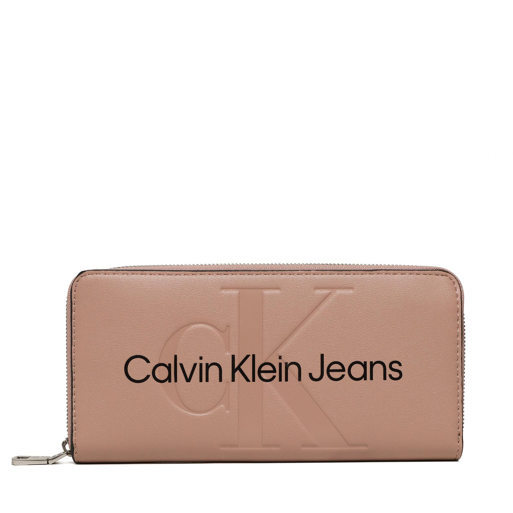 Große Damen Geldbörse Calvin Klein Jeans Sculpted Zip Around Mono K60K610358 Rosa von Calvin Klein Jeans