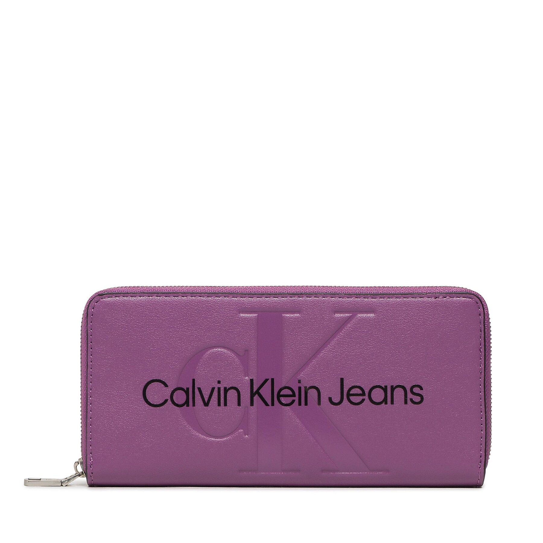 Große Damen Geldbörse Calvin Klein Jeans Sculpted Zip Around Mono K60K610358 Violett von Calvin Klein Jeans