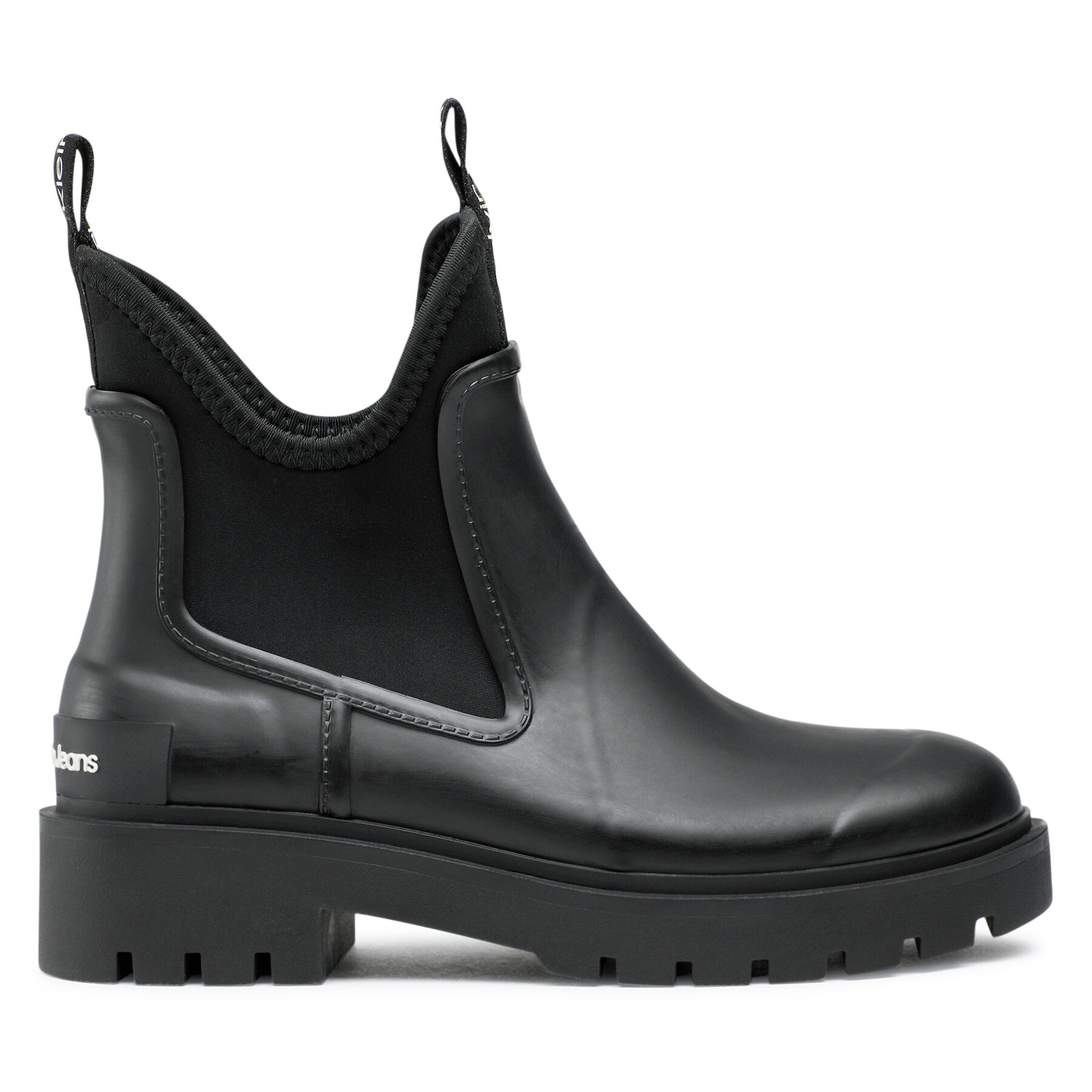 Gummistiefel Calvin Klein Jeans Mid Rainboot Chelsea YW0YW01034 Schwarz von Calvin Klein Jeans