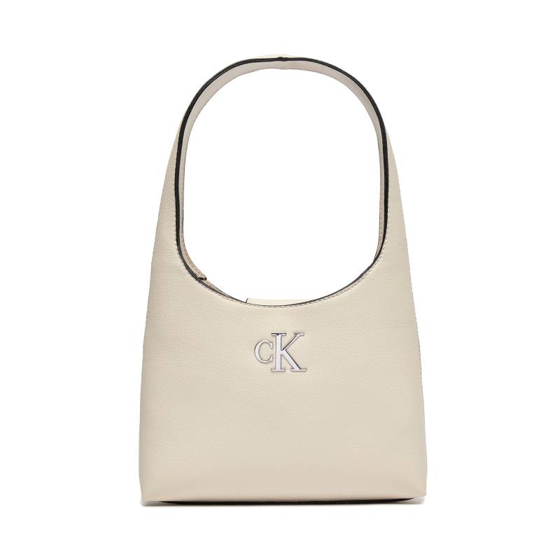 Handtasche Calvin Klein Jeans Minimal Monogram Shoulder Bag K60K610843 Écru von Calvin Klein Jeans