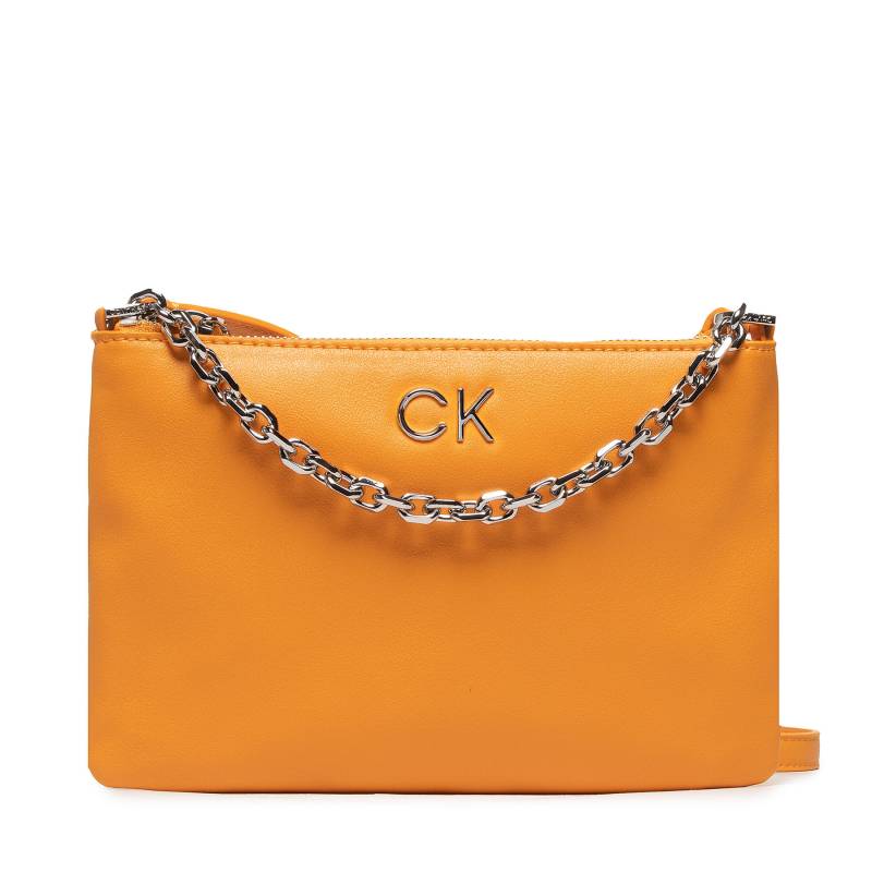 Handtasche Calvin Klein Jeans Re Lock Ew Crossbody W Chain K60K609115 Orange von Calvin Klein Jeans