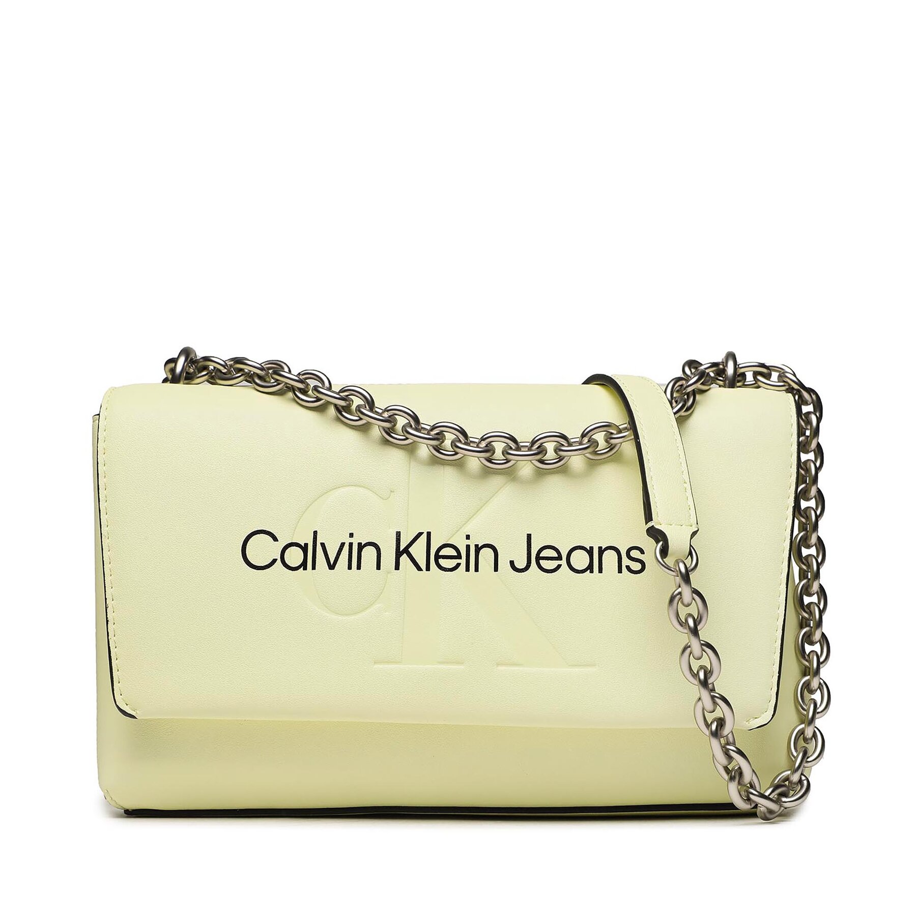 Handtasche Calvin Klein Jeans Sculpted Ew Flap Conv25 Mono K60K607198 Gelb von Calvin Klein Jeans