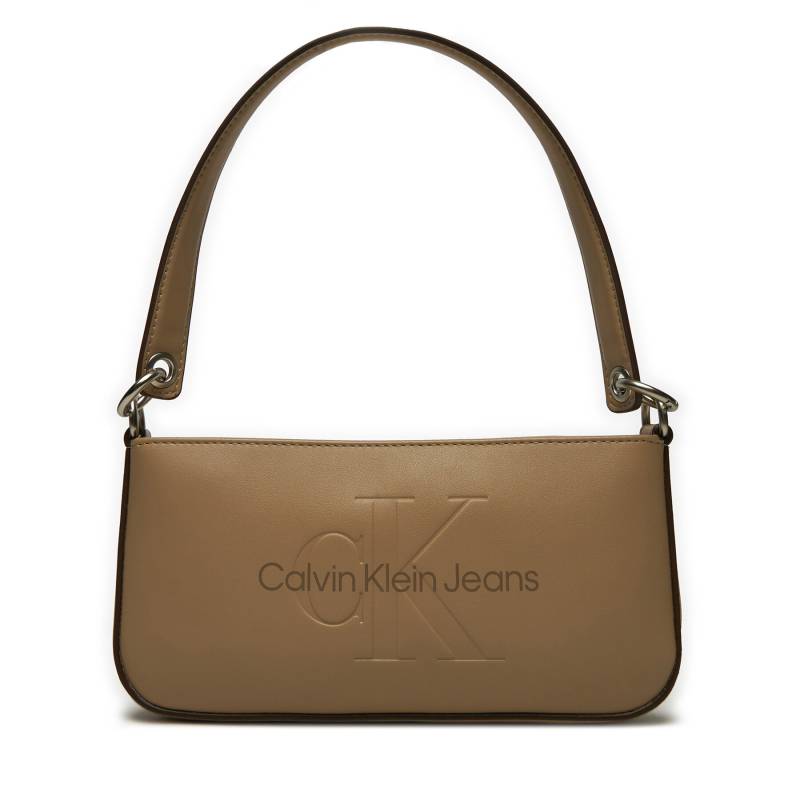 Handtasche Calvin Klein Jeans Sculpted Shoulder Pouch25 Mono K60K610679 Beige von Calvin Klein Jeans