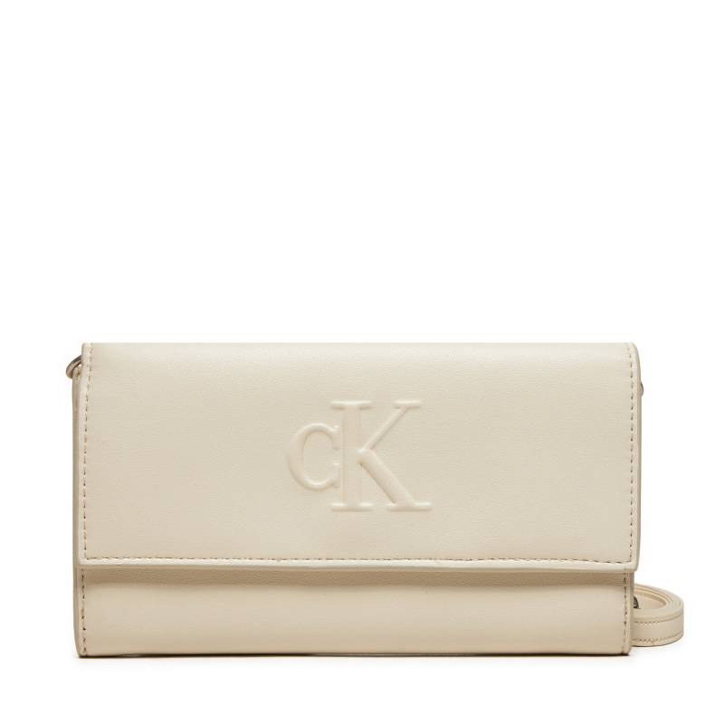 Handtasche Calvin Klein Jeans Scylpted Long K60K612742 Écru von Calvin Klein Jeans