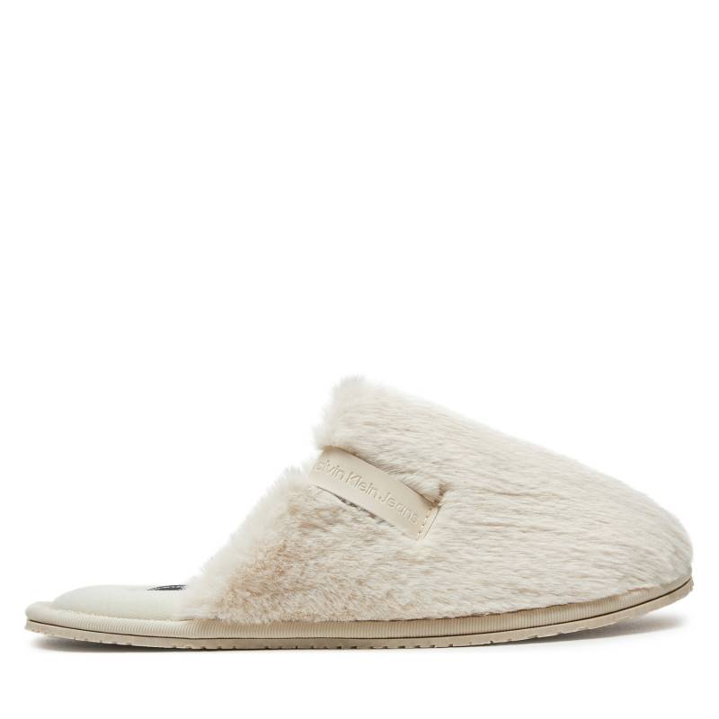 Hausschuhe Calvin Klein Jeans Hotel Slipper Fur After Glow YW0YW01593 Écru von Calvin Klein Jeans