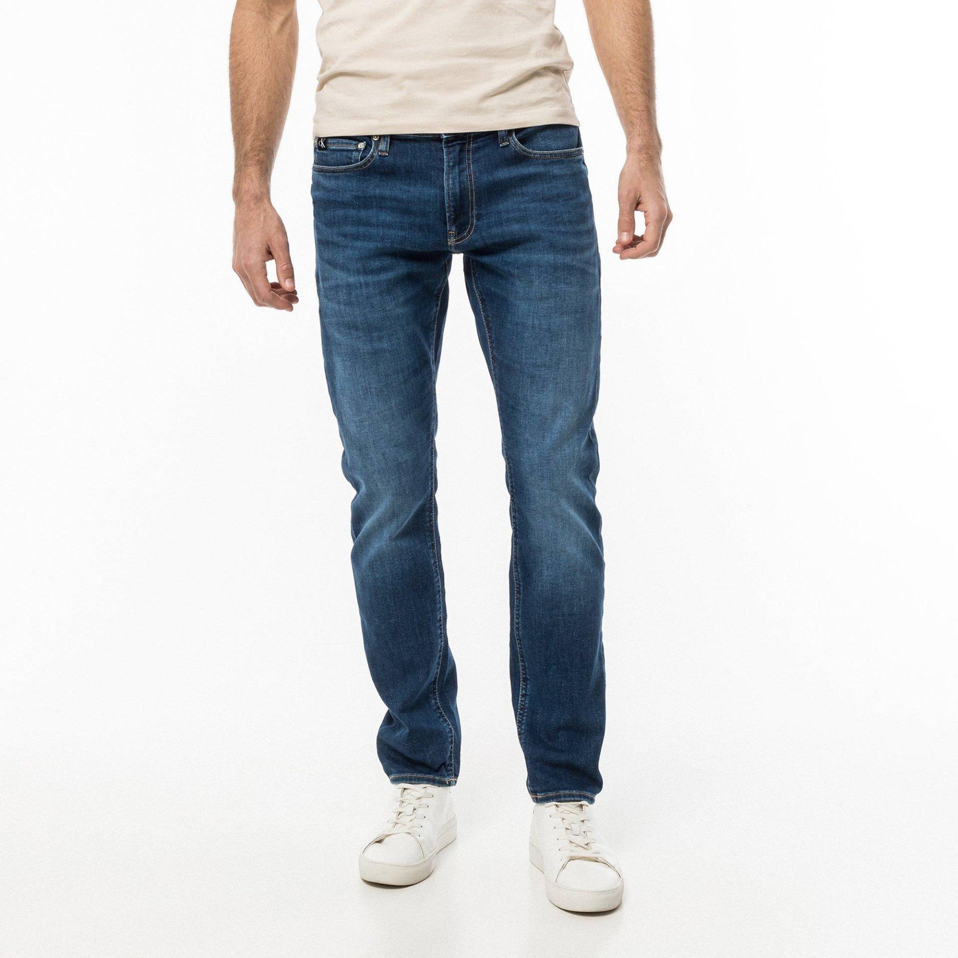 Jeans, Slim Fit Herren Dunkelblau L30/W34 von Calvin Klein Jeans