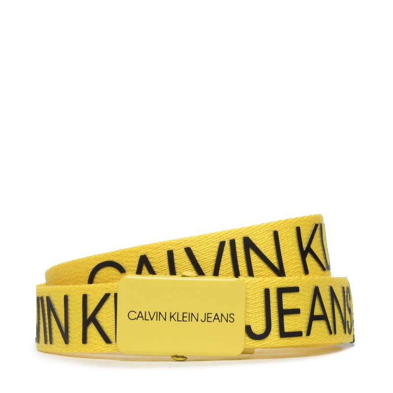 Kindergürtel Calvin Klein Jeans Canvas Logo Belt IU0IU00125 Gelb von Calvin Klein Jeans