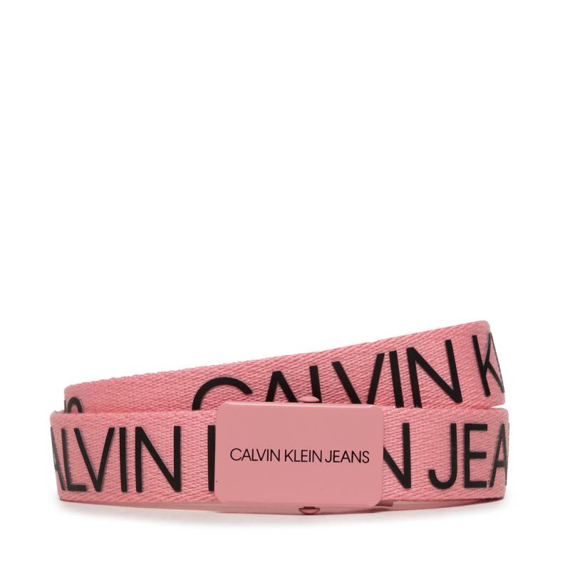 Kindergürtel Calvin Klein Jeans Canvas Logo Belt IU0IU00125 Rosa von Calvin Klein Jeans