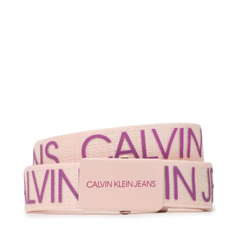 Kindergürtel Calvin Klein Jeans Canvas Logo Belt IU0IU00125 Rosa von Calvin Klein Jeans