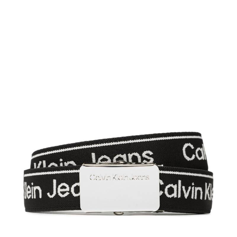 Kindergürtel Calvin Klein Jeans Logo Taupe Buckle Belt IU0IU00393 Schwarz von Calvin Klein Jeans