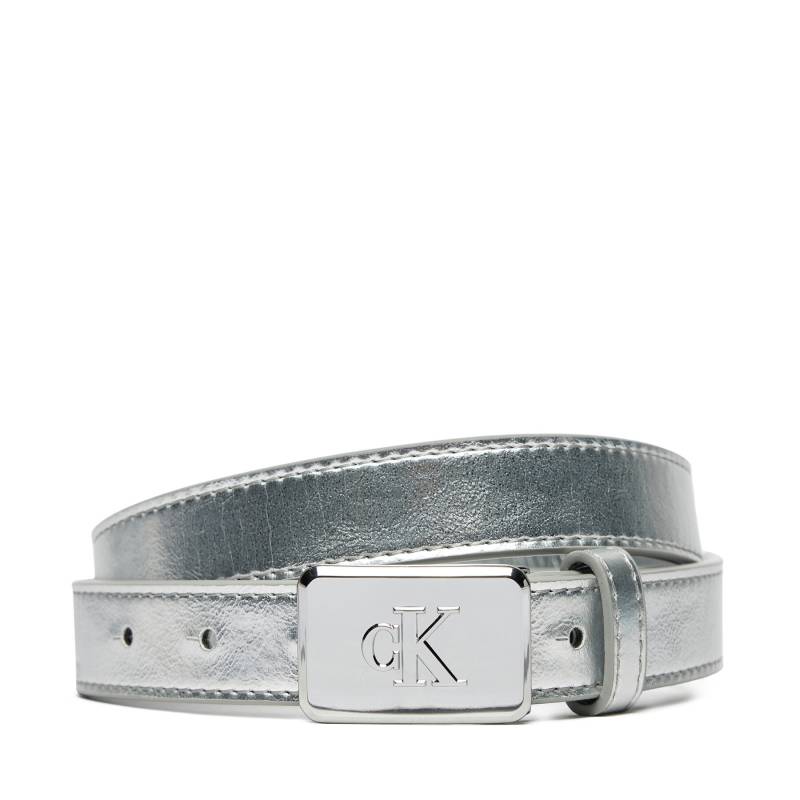 Kindergürtel Calvin Klein Jeans Metallic Buckle Belt IU0IU00666 Silberfarben von Calvin Klein Jeans