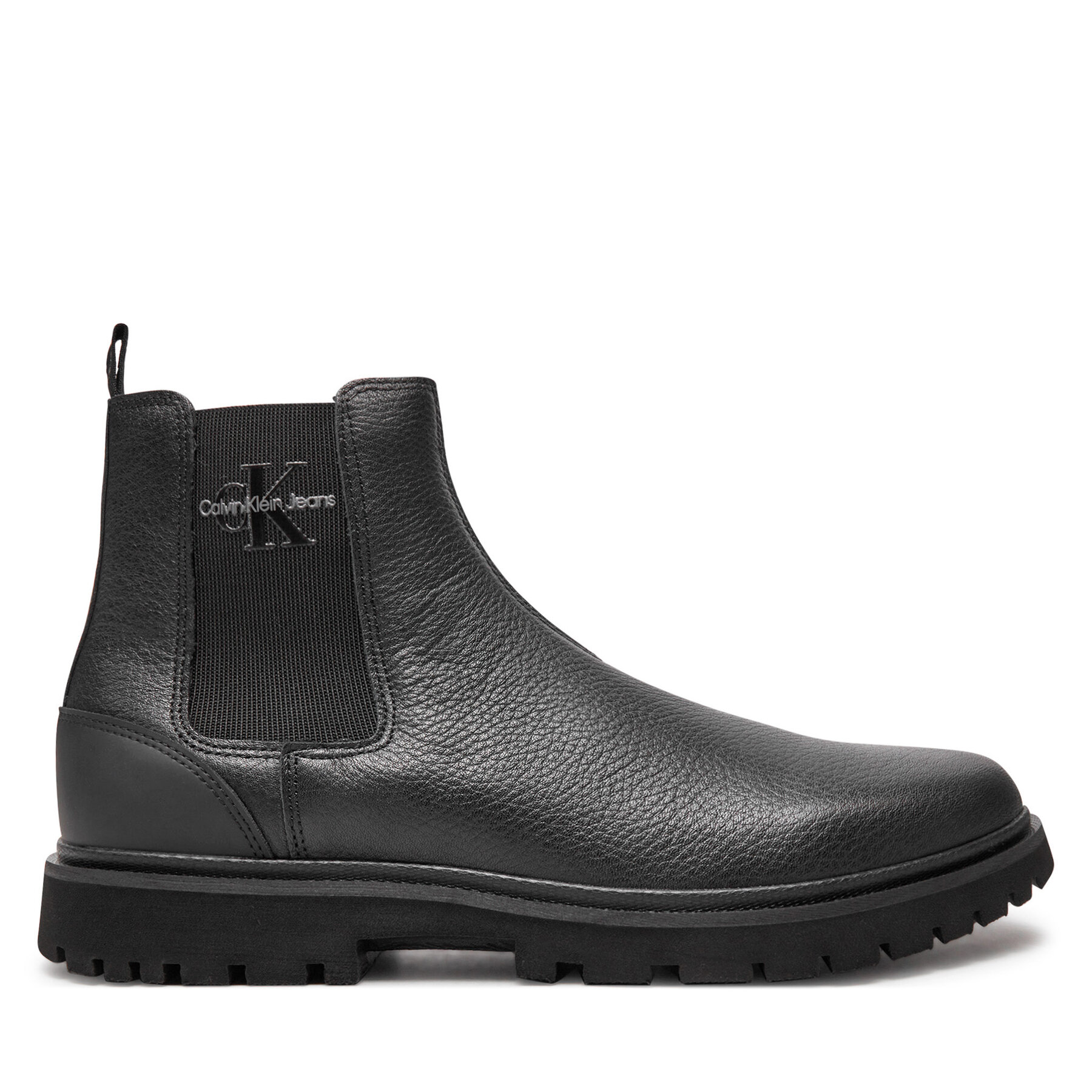 Klassische Stiefeletten Calvin Klein Jeans Eva Mid Chelsea Boot Lth YM0YM00750 Schwarz von Calvin Klein Jeans