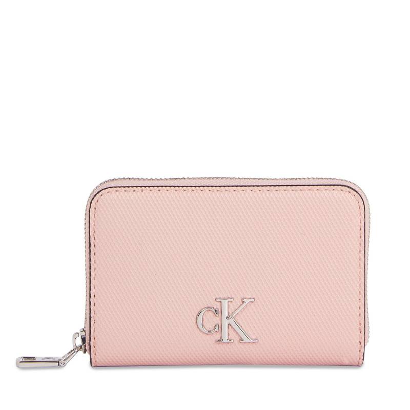 Kleine Damen Geldbörse Calvin Klein Jeans Minimal Monogram M Zip Around T K60K611970 Rosa von Calvin Klein Jeans