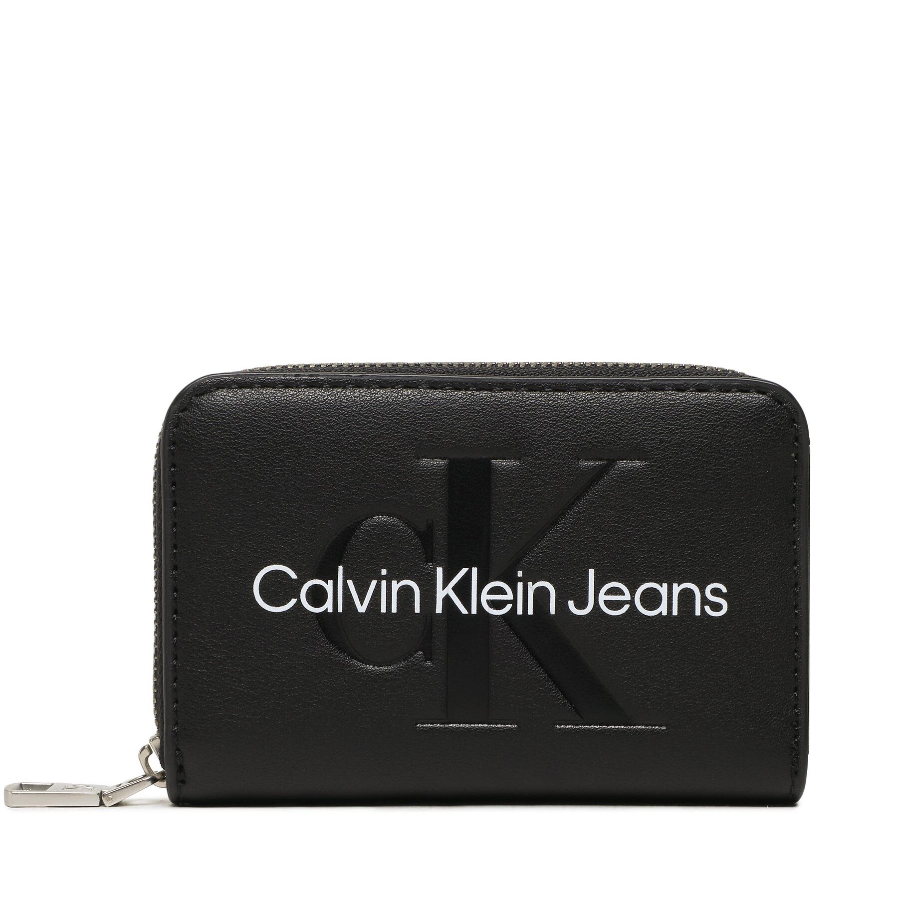 Kleine Damen Geldbörse Calvin Klein Jeans Sculpted Med Zip Around K60K610405 Schwarz von Calvin Klein Jeans