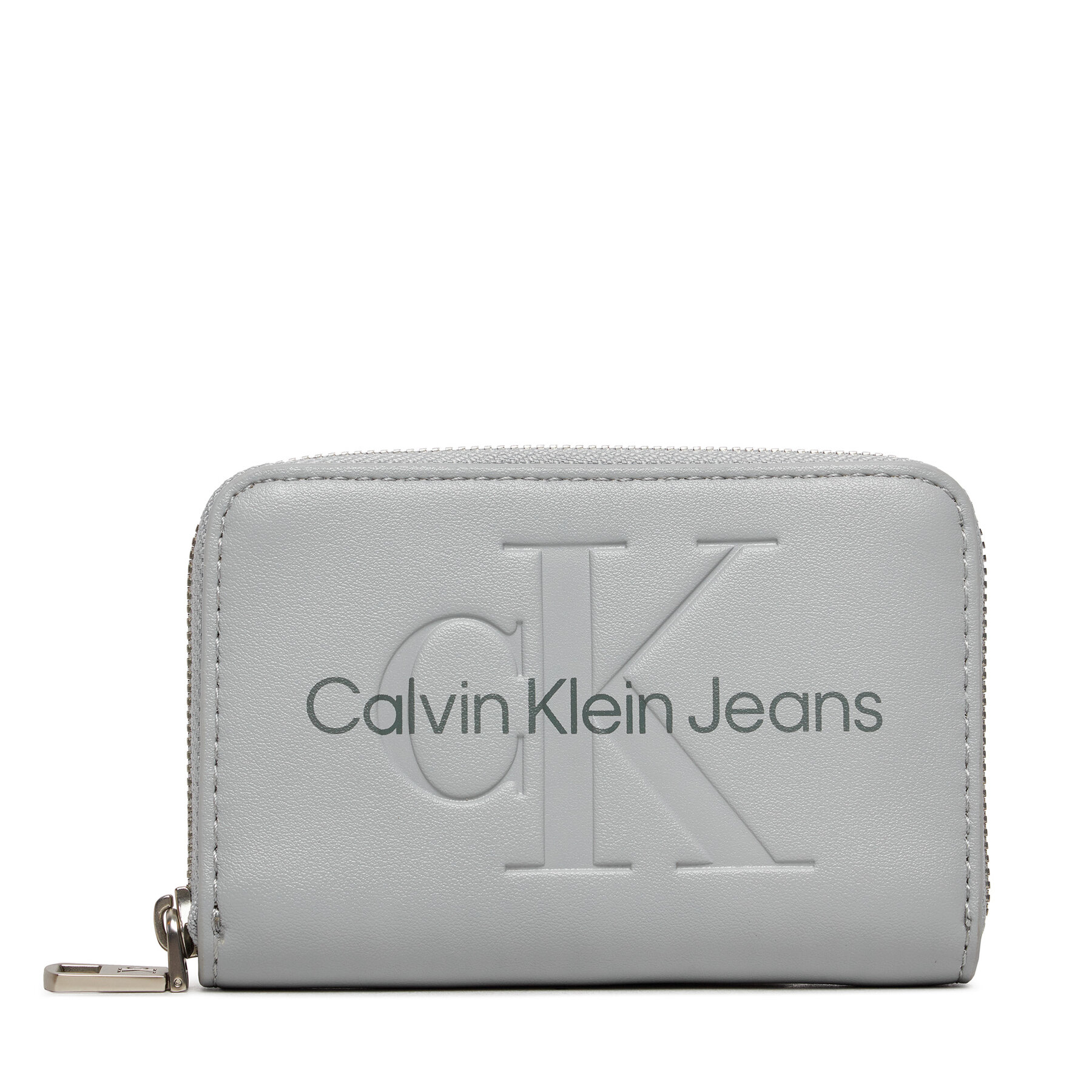 Kleine Damen Geldbörse Calvin Klein Jeans Sculpted Med Zip Around Mono K60K612255 Grau von Calvin Klein Jeans