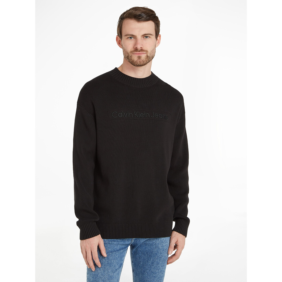 Leichter Pullover mit Stehbündchen von Calvin Klein Jeans