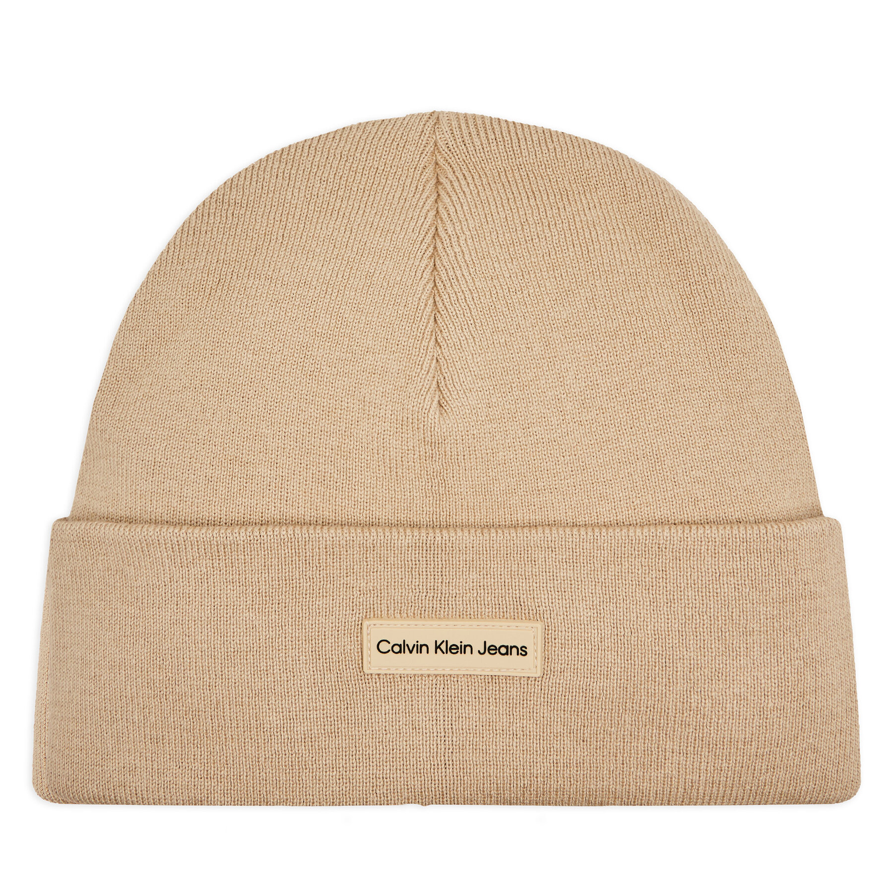 Mütze Calvin Klein Jeans Inst Patch Beanie K50K512142 Beige von Calvin Klein Jeans