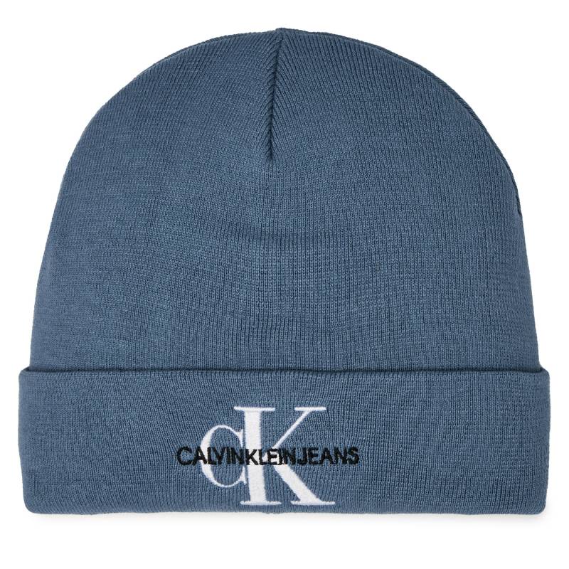 Mütze Calvin Klein Jeans Monologo Embro Beanie K50K511160 Dunkelblau von Calvin Klein Jeans