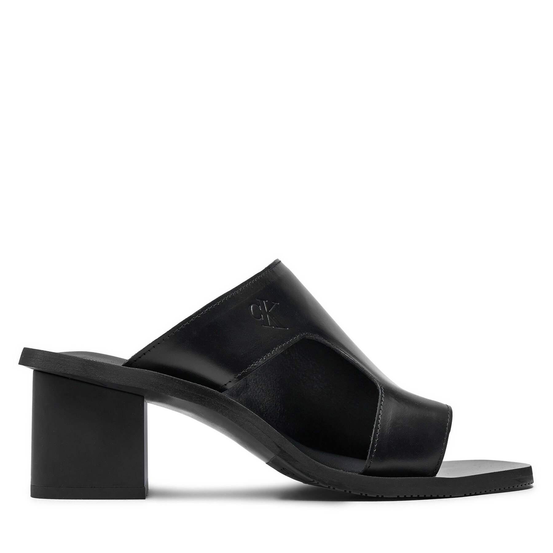 Pantoletten Calvin Klein Jeans 5 Heel Sandal Lh Mg Mtl YW0YW01500 Schwarz von Calvin Klein Jeans