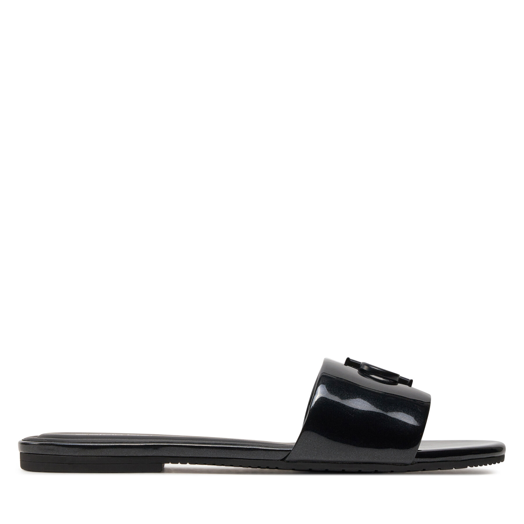 Pantoletten Calvin Klein Jeans Flat Sandal Slide Mg Met YW0YW01348 Schwarz von Calvin Klein Jeans